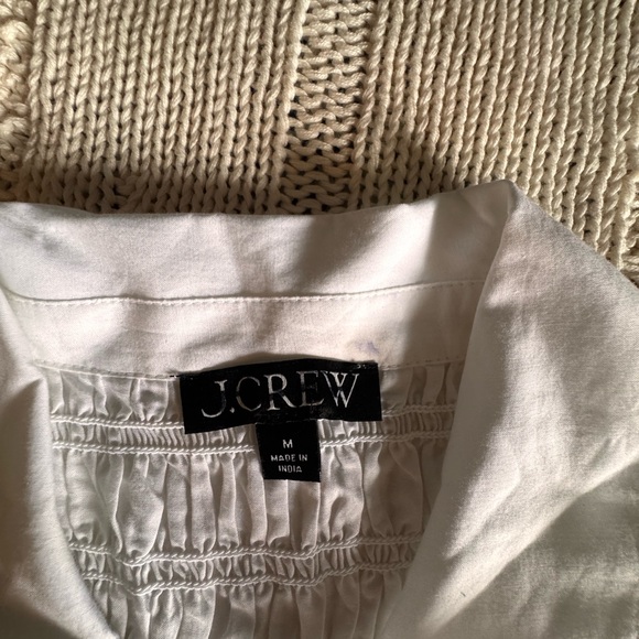 J. Crew Smocked button-up shirt in cotton-blend voile - Picture 4 of 4